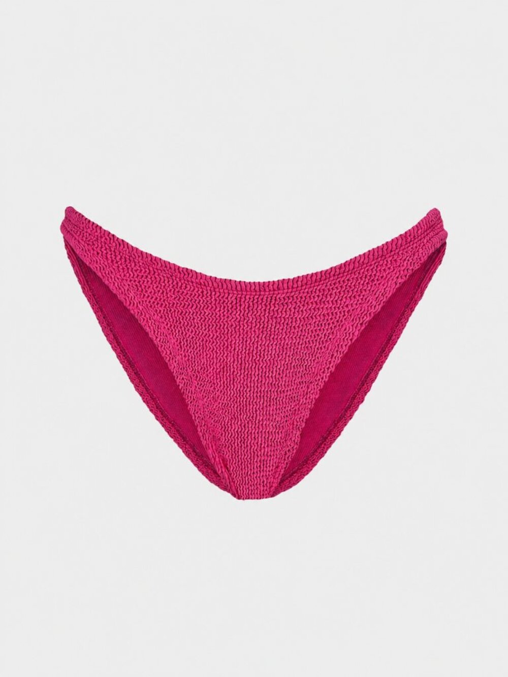Hunza G Crinkle Bikini Bottom Hot Pink One Size Stretch Fit